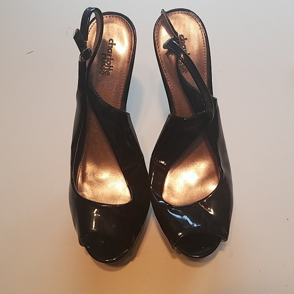 sexy black patent heels